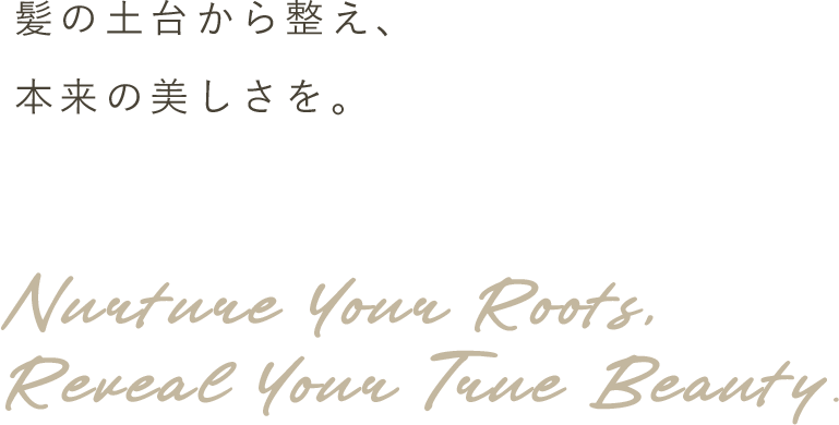 髪の土台から整え、本来の美しさを。